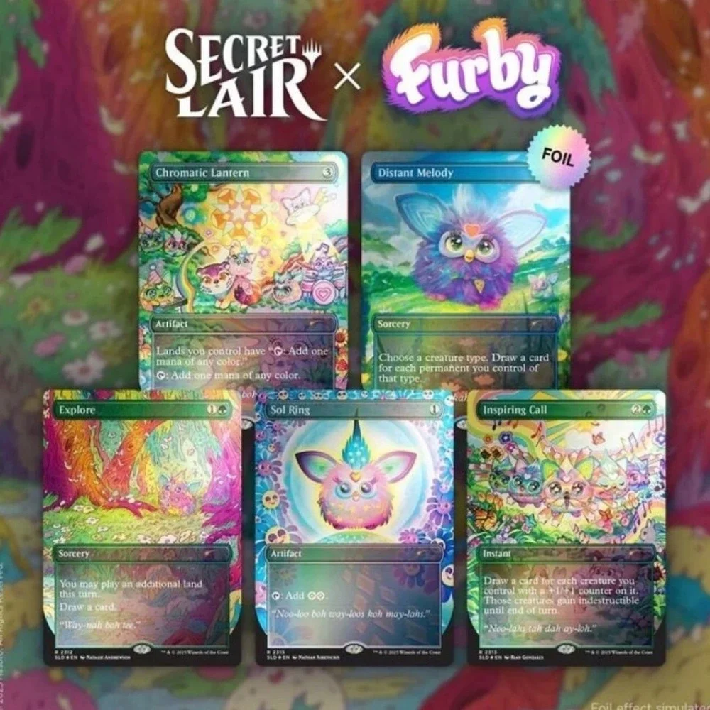 Magic The Gathering Secret Lair x Furby Doo-Ay Noo-Lah Rainbow Foil Edition NEW